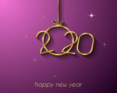 Sezonluk davetiyeleriniz, festival posterleri, tebrik kartlarınız için 2020 Happy New Year arka planı.