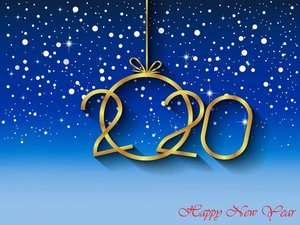 2020 Ευτυχισμένο Νέο Έτος Φόντο Για Εποχιακές Προσκλήσεις Σας Εορταστικές — Διανυσματικό Αρχείο
