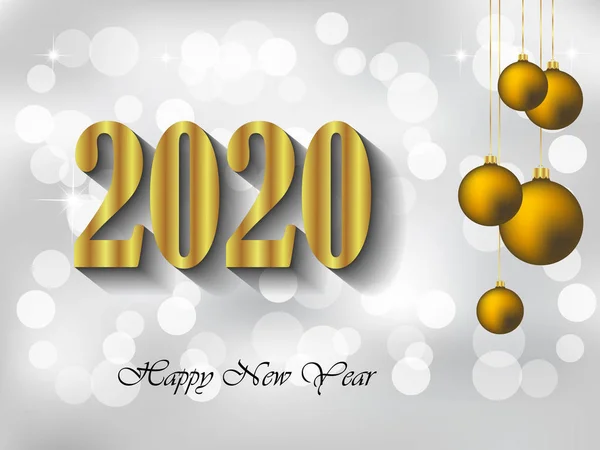 2020 Happy New Year Achtergrond Voor Seizoensgebonden Uitnodigingen Feestelijke Posters — Stockvector