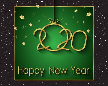 Sezonluk davetiyeleriniz, festival posterleri, tebrik kartlarınız için 2020 Happy New Year arka planı.