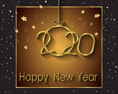 Sezonluk davetiyeleriniz, festival posterleri, tebrik kartlarınız için 2020 Happy New Year arka planı.
