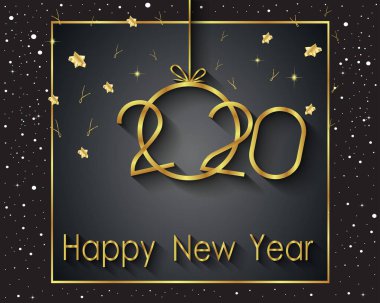 Sezonluk davetiyeleriniz, festival posterleri, tebrik kartlarınız için 2020 Happy New Year arka planı.