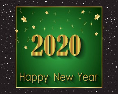 Sezonluk davetiyeleriniz, festival posterleri, tebrik kartlarınız için 2020 Happy New Year arka planı.
