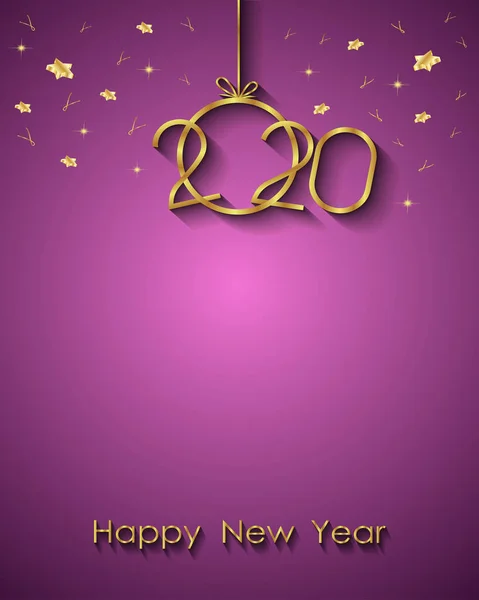 2020 Feliz Año Nuevo Fondo Para Sus Invitaciones Temporada Carteles — Vector de stock