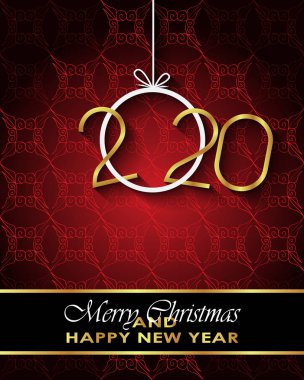Sezonluk davetiyeleriniz, festival posterleri, tebrik kartlarınız için 2020 Mutlu Noeller arka plan.