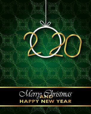 Sezonluk davetiyeleriniz, festival posterleri, tebrik kartlarınız için 2020 Mutlu Noeller arka plan.