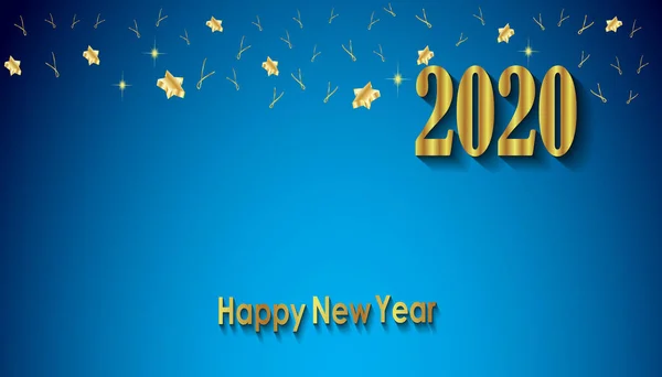 あなたの季節の招待状 カバー お祝いのポスター グリーティングカードのための2020ハッピーニューイヤーの背景 — ストックベクタ