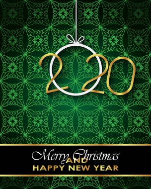 Sezonluk davetiyeleriniz, festival posterleri, tebrik kartlarınız için 2020 Mutlu Noeller arka plan.