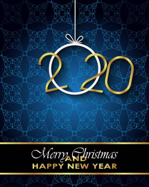 Sezonluk davetiyeleriniz, festival posterleri, tebrik kartlarınız için 2020 Mutlu Noeller arka plan.