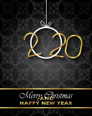 Sezonluk davetiyeleriniz, festival posterleri, tebrik kartlarınız için 2020 Mutlu Noeller arka plan.