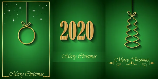 2020 Καλά Χριστούγεννα Φόντο Για Εποχιακές Προσκλήσεις Αφίσες Φεστιβάλ Ευχετήριες — Διανυσματικό Αρχείο