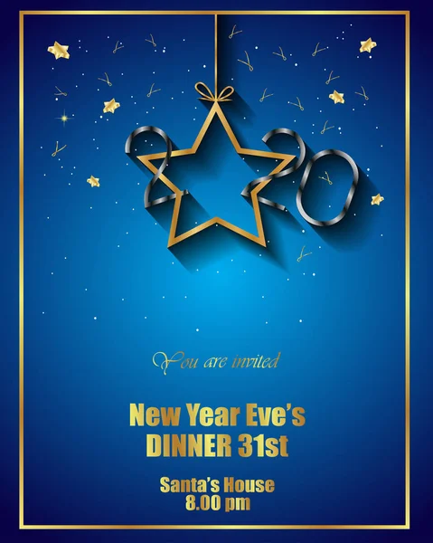 Sezonluk davetiyeleriniz, kapak, şenlikli posterler, tebrik kartlarınız için 2020 Happy New Year arka planı.