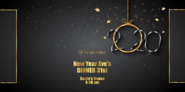 Sezonluk davetiyeleriniz, festival posterleri, tebrik kartlarınız için 2020 Happy New Year arka planı.