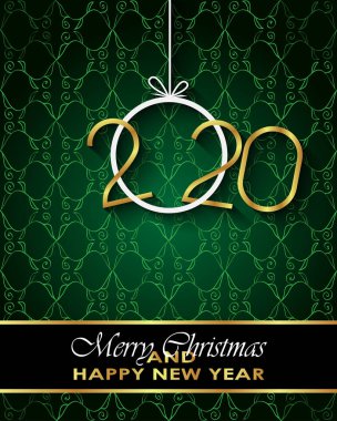 Sezonluk davetiyeleriniz, festival posterleri, tebrik kartlarınız için 2020 Mutlu Noeller arka plan.