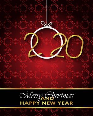 Sezonluk davetiyeleriniz, festival posterleri, tebrik kartlarınız için 2020 Mutlu Noeller arka plan.