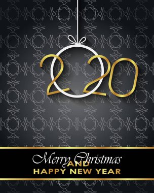 Sezonluk davetiyeleriniz, festival posterleri, tebrik kartlarınız için 2020 Mutlu Noeller arka plan.
