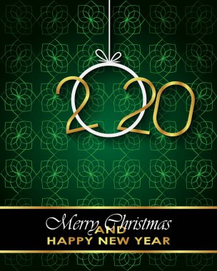 Sezonluk davetiyeleriniz, festival posterleri, tebrik kartlarınız için 2020 Mutlu Noeller arka plan.