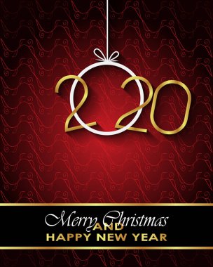 Sezonluk davetiyeleriniz, festival posterleri, tebrik kartlarınız için 2020 Mutlu Noeller arka plan.