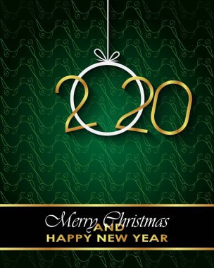 Sezonluk davetiyeleriniz, festival posterleri, tebrik kartlarınız için 2020 Mutlu Noeller arka plan.