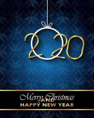 Sezonluk davetiyeleriniz, festival posterleri, tebrik kartlarınız için 2020 Mutlu Noeller arka plan.