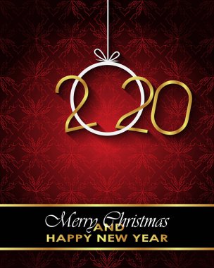 Sezonluk davetiyeleriniz, festival posterleri, tebrik kartlarınız için 2020 Mutlu Noeller arka plan.