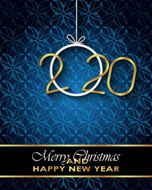 Sezonluk davetiyeleriniz, festival posterleri, tebrik kartlarınız için 2020 Mutlu Noeller arka plan.