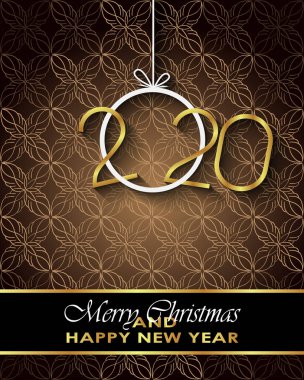 Sezonluk davetiyeleriniz, festival posterleri, tebrik kartlarınız için 2020 Mutlu Noeller arka plan.