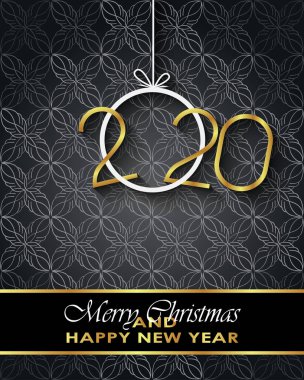 Sezonluk davetiyeleriniz, festival posterleri, tebrik kartlarınız için 2020 Mutlu Noeller arka plan.