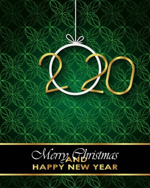 Sezonluk davetiyeleriniz, festival posterleri, tebrik kartlarınız için 2020 Mutlu Noeller arka plan.