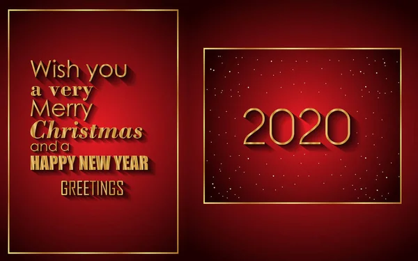 2020 Happy New Year Background Your Seasonal Invitations Greetings Cards — Stockový vektor