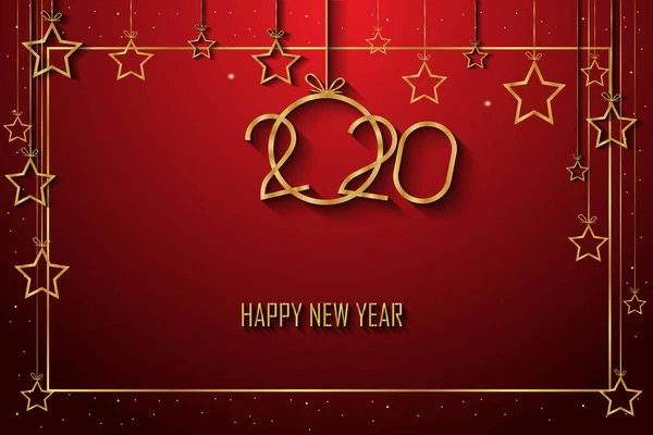 2020 Happy New Year Background Your Seasonal Invitations Greetings Cards — Stockový vektor