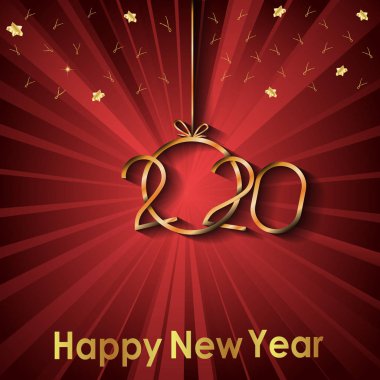 2020 Happy New Year arka plan.