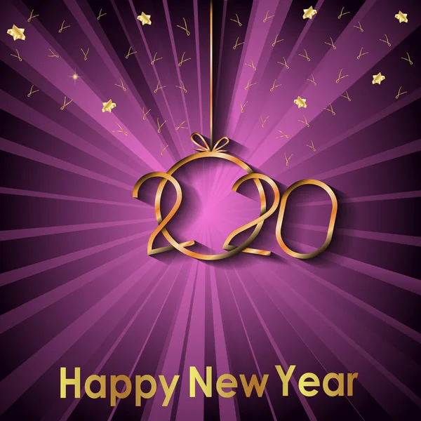 2020 Happy New Year Arka Plan — Stok Vektör
