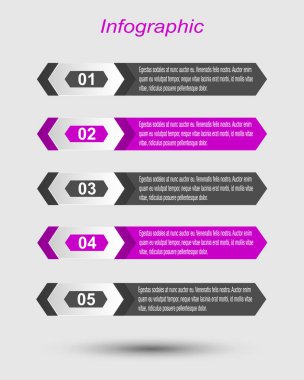 Modern Tasarım Şablonu, bilgi grafikleri ve web düzeni için pankartlar için kullanılabilir.