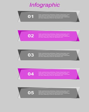 Modern Tasarım Şablonu, bilgi grafikleri ve web düzeni için pankartlar için kullanılabilir.