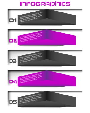 Modern Tasarım Şablonu, bilgi grafikleri ve web düzeni için pankartlar için kullanılabilir.