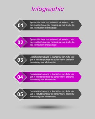 Modern Tasarım Şablonu, bilgi grafikleri ve web düzeni için pankartlar için kullanılabilir.