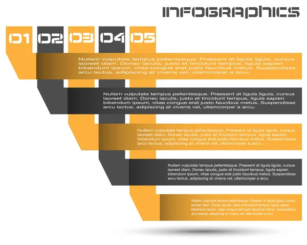 Infographic Tasarım Şablonu Bilgi Sıralama Istatistikleri Görüntüleme Fikri — Stok Vektör