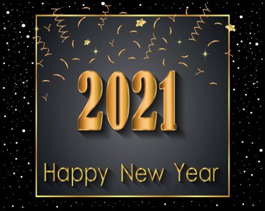 2021 Yeni Yıl Davetiyeleriniz, festival posterleriniz, tebrik kartlarınız için mutlu yıllar..