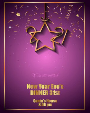 2021 Yeni Yıl Davetiyeleriniz, festival posterleriniz, tebrik kartlarınız için mutlu yıllar..