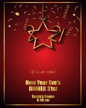 2021 Yeni Yıl Davetiyeleriniz, festival posterleriniz, tebrik kartlarınız için mutlu yıllar..