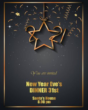 2021 Yeni Yıl Davetiyeleriniz, festival posterleriniz, tebrik kartlarınız için mutlu yıllar..