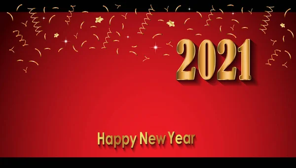 2021年新年背景您的节日请柬 节日海报 问候卡片和封面 — 图库矢量图片