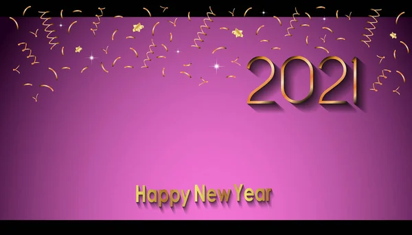 2021 Ευτυχισμένο Νέο Έτος Για Τις Εποχιακές Προσκλήσεις Σας Τις — Διανυσματικό Αρχείο