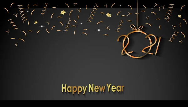 2021 Happy New Year Fond Pour Vos Invitations Saisonnières Affiches — Image vectorielle