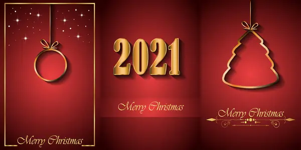 2021 Счастливого Рождественского Фона Ваших Сезонных Приглашений Праздничных Плакатов Поздравительных — стоковый вектор
