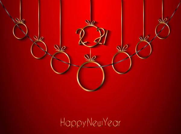 2021 Happy New Year Fond Pour Vos Invitations Saisonnières Affiches — Image vectorielle