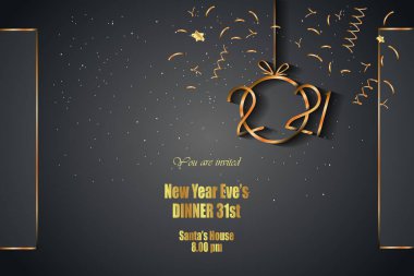 2021 Yeni Yıl Davetiyeleriniz, festival posterleriniz, tebrik kartlarınız ve kapağınız için mutlu yıllar..