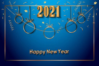 2021 Yeni Yıl Davetiyeleriniz, festival posterleriniz, tebrik kartlarınız için mutlu yıllar..