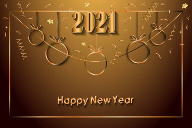 2021 Yeni Yıl Davetiyeleriniz, festival posterleriniz, tebrik kartlarınız için mutlu yıllar..